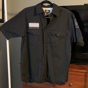Dickies black short sleeve work shirt